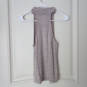 high mock neck tank top